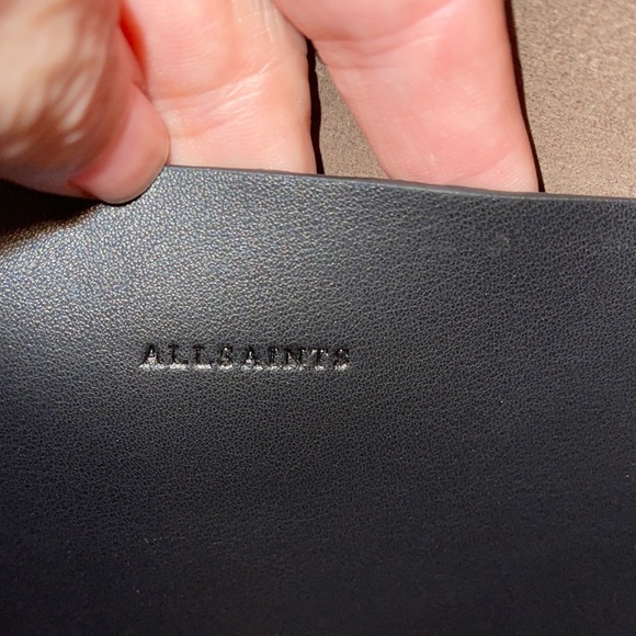 AllSaints Leather Black Shoulder Cinch bag - Picture 7 of 8